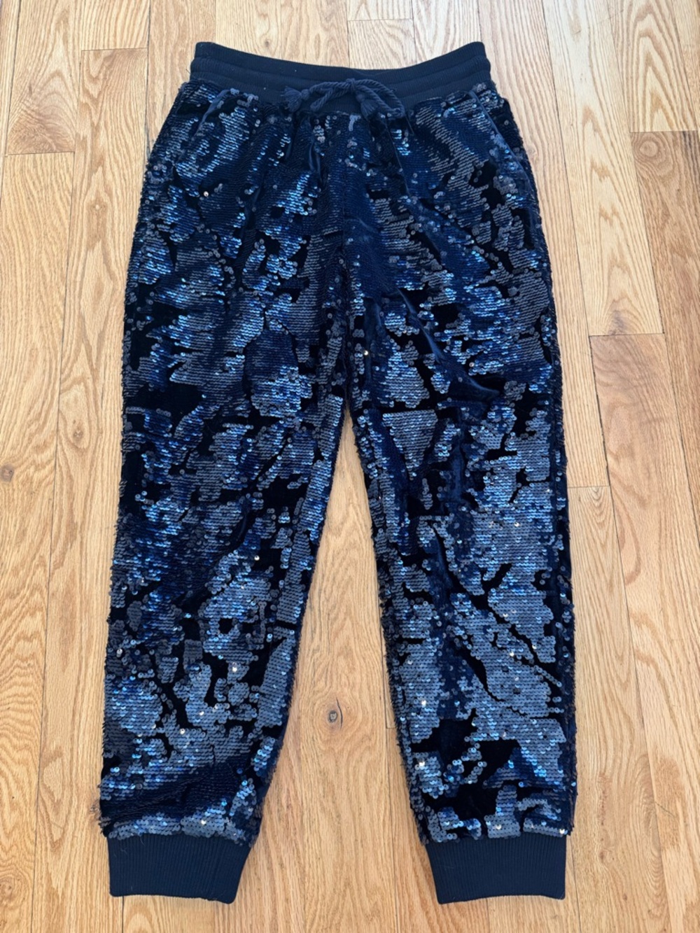 Sequin, drawstring jogger pant from Anthropologie